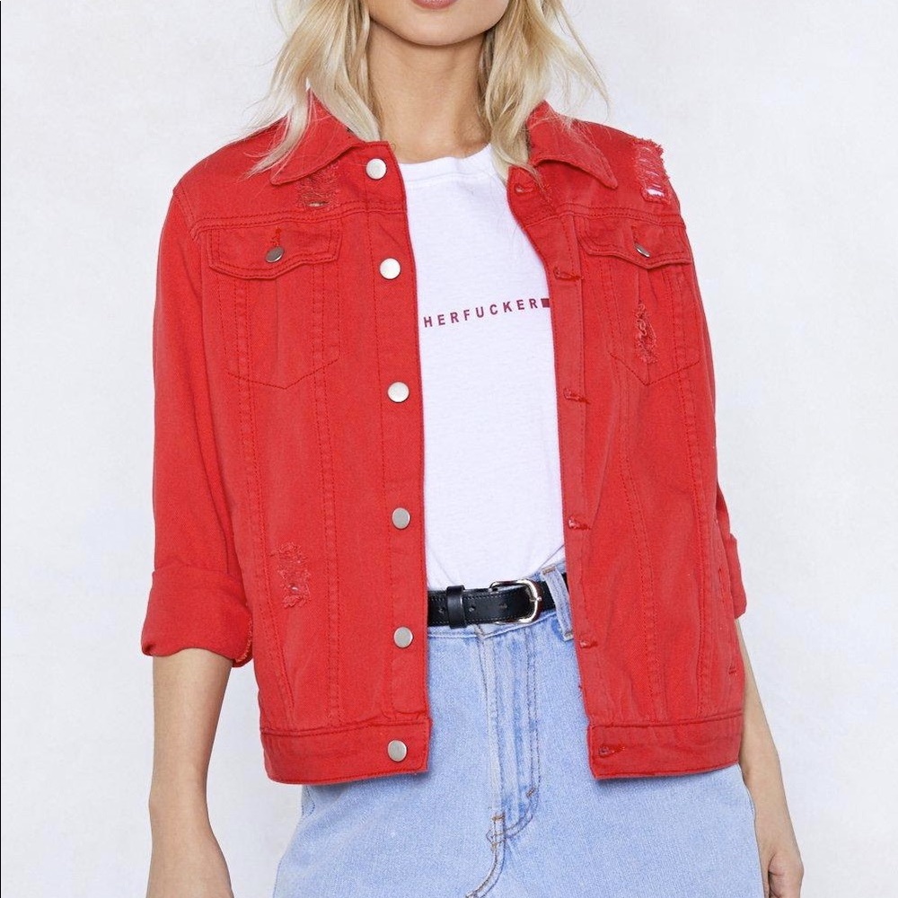 Pound the alarm denim jacket